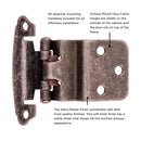 Door Hinges 3/8 Inch Inset Surface Face Frame Self-Close (2 Hinges/Per Pack) - Hickory Hardware - Load image into Gallery viewer, Door Hinges 3/8 Inch Inset Surface Face Frame Self-Close (2 Hinges/Per Pack) - Hickory Hardware -