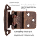 Door Hinges 3/8 Inch Inset Surface Face Frame Self-Close (2 Hinges/Per Pack) - Hickory Hardware - Load image into Gallery viewer, Door Hinges 3/8 Inch Inset Surface Face Frame Self-Close (2 Hinges/Per Pack) - Hickory Hardware -