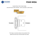 Door Hinges 3/8 Inch Inset Surface Face Frame Self-Close (2 Hinges/Per Pack) - Hickory Hardware - Load image into Gallery viewer, Door Hinges 3/8 Inch Inset Surface Face Frame Self-Close (2 Hinges/Per Pack) - Hickory Hardware -
