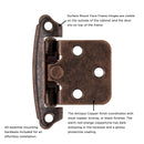 Cabinet Hinge Flush Surface Face Frame Self-Close (2 Hinges/Per Pack) - Hickory Hardware Load image into Gallery viewer, Cabinet Hinge Flush Surface Face Frame Self-Close (2 Hinges/Per Pack) - Hickory Hardware