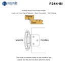 Cabinet Hinge Flush Surface Face Frame Self-Close (2 Hinges/Per Pack) - Hickory Hardware Load image into Gallery viewer, Cabinet Hinge Flush Surface Face Frame Self-Close (2 Hinges/Per Pack) - Hickory Hardware