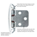 Cabinet Hinge Flush Surface Face Frame Self-Close (2 Hinges/Per Pack) - Hickory Hardware Load image into Gallery viewer, Cabinet Hinge Flush Surface Face Frame Self-Close (2 Hinges/Per Pack) - Hickory Hardware