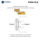 Cabinet Hinge Flush Surface Face Frame Self-Close (2 Hinges/Per Pack) - Hickory Hardware Load image into Gallery viewer, Cabinet Hinge Flush Surface Face Frame Self-Close (2 Hinges/Per Pack) - Hickory Hardware