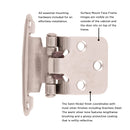 Cabinet Hinge Flush Surface Face Frame Self-Close (2 Hinges/Per Pack) - Hickory Hardware Load image into Gallery viewer, Cabinet Hinge Flush Surface Face Frame Self-Close (2 Hinges/Per Pack) - Hickory Hardware
