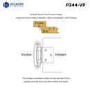 Cabinet Hinge Flush Surface Face Frame Self-Close (2 Hinges/Per Pack) - Hickory Hardware Load image into Gallery viewer, Cabinet Hinge Flush Surface Face Frame Self-Close (2 Hinges/Per Pack) - Hickory Hardware