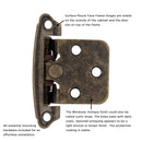 Cabinet Hinge Flush Surface Face Frame Self-Close (2 Hinges/Per Pack) - Hickory Hardware Load image into Gallery viewer, Cabinet Hinge Flush Surface Face Frame Self-Close (2 Hinges/Per Pack) - Hickory Hardware