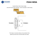 Cabinet Hinge Flush Surface Face Frame Self-Close (2 Hinges/Per Pack) - Hickory Hardware Load image into Gallery viewer, Cabinet Hinge Flush Surface Face Frame Self-Close (2 Hinges/Per Pack) - Hickory Hardware