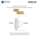 Hinge Flush Surface Face Frame Self-Close (2 Hinges/Per Pack) - Hickory Hardware Load image into Gallery viewer, Hinge Flush Surface Face Frame Self-Close (2 Hinges/Per Pack) - Hickory Hardware