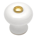 Drawer Knob 7/8 Inch Diameter in White - Tranquility Collection Load image into Gallery viewer, Drawer Knob 7/8 Inch Diameter in White - Tranquility Collection