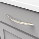 Cabinet Pull 7-9/16 Inch (192mm) Center to Center in Satin Nickel - Metropolis Collection Load image into Gallery viewer, Cabinet Pull 7-9/16 Inch (192mm) Center to Center in Satin Nickel - Metropolis Collection