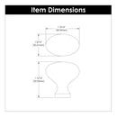 Door Knob 1-1/4 Inch X 13/16 Inch - Williamsburg Collection Load image into Gallery viewer, Door Knob 1-1/4 Inch X 13/16 Inch - Williamsburg Collection