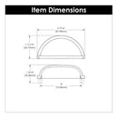 Cup Pulls on Cabinet Doors 3 Inch Center to Center - Hickory Hardware - Williamsburg Collection Load image into Gallery viewer, Cup Pulls on Cabinet Doors 3 Inch Center to Center - Hickory Hardware - Williamsburg Collection