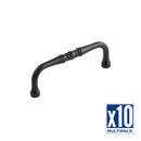 Cabinet Pull 3-1/2 Inch Center to Center in Matte Black - Williamsburg Collection Load image into Gallery viewer, Cabinet Pull 3-1/2 Inch Center to Center in Matte Black - Williamsburg Collection