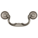 Rosette Backplate Pull 3-1/2 Inch Center to Center in Silver Stone - Manor House Collection Load image into Gallery viewer, Rosette Backplate Pull 3-1/2 Inch Center to Center in Silver Stone - Manor House Collection