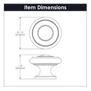 Drawer Knob 1-1/2 Inch Diameter - Cottage Collection Load image into Gallery viewer, Drawer Knob 1-1/2 Inch Diameter - Cottage Collection
