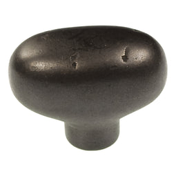 Drawer Knob 1-7/8 Inch x 1 Inch in Black Iron - Carbonite Collection Drawer Knob 1-7/8 Inch x 1 Inch in Black Iron - Carbonite Collection