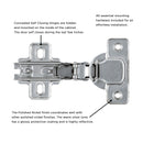 Hinge Concealed Full Inset Frameless Self-Close in Polished Nickel - Hickory Hardware Load image into Gallery viewer, Hinge Concealed Full Inset Frameless Self-Close in Polished Nickel - Hickory Hardware