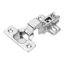 Hinge Concealed Full Inset Frameless Self-Close in Polished Nickel - Hickory Hardware Load image into Gallery viewer, Hinge Concealed Full Inset Frameless Self-Close in Polished Nickel - Hickory Hardware