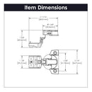 Hinge Concealed 1-1/4 Inch Overlay Face Frame Self-Close in Polished Nickel - Hickory Hardware Load image into Gallery viewer, Hinge Concealed 1-1/4 Inch Overlay Face Frame Self-Close in Polished Nickel - Hickory Hardware