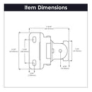 Dsingle demountable cabinet hinges 1/2 Inch Overlay (2 Hinges/Per Pack) - Hickory Hardware Load image into Gallery viewer, Dsingle demountable cabinet hinges 1/2 Inch Overlay (2 Hinges/Per Pack) - Hickory Hardware