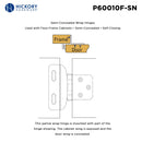 Semi Concealed Cabinet Hinges 1/2 Inch Overlay Face Frame Full Wrap Self-Close (2 Hinges/Per Pack) - Hickory Hardware Load image into Gallery viewer, Semi Concealed Cabinet Hinges 1/2 Inch Overlay Face Frame Full Wrap Self-Close (2 Hinges/Per Pack) - Hickory Hardware