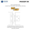 Self Closing Hinge Semi-Concealed 3/8 Inch Inset 1/4 Inch Overlay Face Frame Part Wrap Self-Close (2 Hinges/Per Pack) - Hickory Hardware Load image into Gallery viewer, Self Closing Hinge Semi-Concealed 3/8 Inch Inset 1/4 Inch Overlay Face Frame Part Wrap Self-Close (2 Hinges/Per Pack) - Hickory Hardware