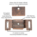 Magnetic Drawer Catch 2 Inch Center to Center in Statuary Bronze- Hickory Hardware Load image into Gallery viewer, Magnetic Drawer Catch 2 Inch Center to Center in Statuary Bronze- Hickory Hardware