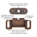 Magnetic Catch 1-1/2 Inch Center to Center in Statuary Bronze - Hickory Hardware Load image into Gallery viewer, Magnetic Catch 1-1/2 Inch Center to Center in Statuary Bronze - Hickory Hardware