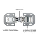 Concealed Hinges Variable Overlay/Inset Frameless Easy On in Cadmium- Hickory Hardware Load image into Gallery viewer, Concealed Hinges Variable Overlay/Inset Frameless Easy On in Cadmium- Hickory Hardware