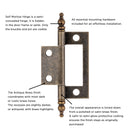 Hinge Surface Face Mount Self Mortise (2 Hinges/Per Pair) - Hickory Hardware Load image into Gallery viewer, Hinge Surface Face Mount Self Mortise (2 Hinges/Per Pair) - Hickory Hardware