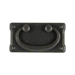 Bail Pull 1-1/2 Inch Center to Center in Black Mist Antique - Old Mission Collection Bail Pull 1-1/2 Inch Center to Center in Black Mist Antique - Old Mission Collection