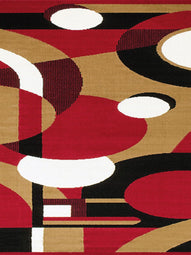 Moderno 14 Area Rugs Red 8-X-10 Moderno 14 Area Rugs Red 8-X-10