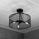 3-lights-matte-black-semi-flush-mount-ceiling-light Load image into Gallery viewer, 3-lights-matte-black-semi-flush-mount-ceiling-light