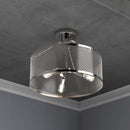 3-lights-matte-black-semi-flush-mount-ceiling-light Load image into Gallery viewer, 3-lights-matte-black-semi-flush-mount-ceiling-light
