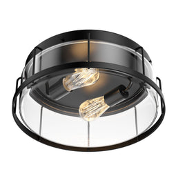 Drum Shape Flush Mount Ceiling Light, Matte Black Finish, Ceiling Lighting Fixture for Kitchen, Hallway, Bathroom, E26 Base Drum Shape Flush Mount Ceiling Light, Matte Black Finish, Ceiling Lighting Fixture for Kitchen, Hallway, Bathroom, E26 Base