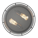 Drum Shape Flush Mount Ceiling Light, Matte Black Finish, Ceiling Lighting Fixture for Kitchen, Hallway, Bathroom, E26 Base Load image into Gallery viewer, Drum Shape Flush Mount Ceiling Light, Matte Black Finish, Ceiling Lighting Fixture for Kitchen, Hallway, Bathroom, E26 Base