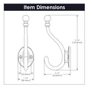 Hat Hook & Coat 5-1/4 Inch Long - Hickory Hardware - Cottage Collection Load image into Gallery viewer, Hat Hook & Coat 5-1/4 Inch Long - Hickory Hardware - Cottage Collection