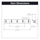 5 Hat and Coat Hook Rail 28 Inch Long - Hickory Hardware Load image into Gallery viewer, 5 Hat and Coat Hook Rail 28 Inch Long - Hickory Hardware