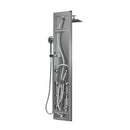 55 in. 8-Jet Stainless Steel Aluminum/Glass Shower Panel Systems With Adjustable Rainfall Showerhead, Round Handheld Shower,LED Temperature Display, Self-Cleaning & Jet Massage Feature Load image into Gallery viewer, 55 in. 8-Jet Stainless Steel Aluminum/Glass Shower Panel Systems With Adjustable Rainfall Showerhead, Round Handheld Shower,LED Temperature Display, Self-Cleaning & Jet Massage Feature