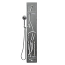 55 in. 8-Jet Stainless Steel Aluminum/Glass Shower Panel Systems With Adjustable Rainfall Showerhead, Round Handheld Shower,LED Temperature Display, Self-Cleaning & Jet Massage Feature Load image into Gallery viewer, 55 in. 8-Jet Stainless Steel Aluminum/Glass Shower Panel Systems With Adjustable Rainfall Showerhead, Round Handheld Shower,LED Temperature Display, Self-Cleaning & Jet Massage Feature