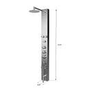 59 In. 6 Jet Stainless Steel Shower panel System With Adjustable Round Rainfall Showerhead, Handheld Shower, Self-Cleaning & Jet Massage Feature Load image into Gallery viewer, 59 In. 6 Jet Stainless Steel Shower panel System With Adjustable Round Rainfall Showerhead, Handheld Shower, Self-Cleaning & Jet Massage Feature