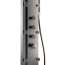 59 In. 6-jet Stainless Steel Shower Panel System With Fixed Round Rainfall Showerhead, handheld Shower, Self-Cleaning & Jet Massage Feature Load image into Gallery viewer, 59 In. 6-jet Stainless Steel Shower Panel System With Fixed Round Rainfall Showerhead, handheld Shower, Self-Cleaning & Jet Massage Feature