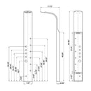 65 in. 6-Jet Stainless Steel Shower Panel System with Fixed Round Rainfall Showerhead & Handheld Shower, Self-Cleaning & Jet Massage Feature Load image into Gallery viewer, 65 in. 6-Jet Stainless Steel Shower Panel System with Fixed Round Rainfall Showerhead & Handheld Shower, Self-Cleaning & Jet Massage Feature