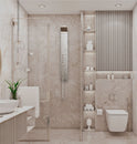 65 in. 6-Jet Stainless Steel Shower Panel System with Fixed Round Rainfall Showerhead & Handheld Shower, Self-Cleaning & Jet Massage Feature Load image into Gallery viewer, 65 in. 6-Jet Stainless Steel Shower Panel System with Fixed Round Rainfall Showerhead & Handheld Shower, Self-Cleaning & Jet Massage Feature