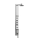 59 In. 6 Jet Stainless Steel Shower panel System With Adjustable Round Rainfall Showerhead, Handheld Shower, Self-Cleaning & Jet Massage Feature Load image into Gallery viewer, 59 In. 6 Jet Stainless Steel Shower panel System With Adjustable Round Rainfall Showerhead, Handheld Shower, Self-Cleaning & Jet Massage Feature