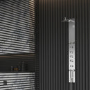 59 In. 6 Jet Stainless Steel Shower panel System With Adjustable Round Rainfall Showerhead, Handheld Shower, Self-Cleaning & Jet Massage Feature Load image into Gallery viewer, 59 In. 6 Jet Stainless Steel Shower panel System With Adjustable Round Rainfall Showerhead, Handheld Shower, Self-Cleaning & Jet Massage Feature
