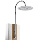 55 in. 6-Jet  Stainless Steel Bamboo Wood Shower Panel System With Adjustable Round Rainfall Showerhead, Handheld Shower & Tub Spout, Self-Cleaning & Jet Massage Feature Load image into Gallery viewer, 55 in. 6-Jet  Stainless Steel Bamboo Wood Shower Panel System With Adjustable Round Rainfall Showerhead, Handheld Shower & Tub Spout, Self-Cleaning & Jet Massage Feature