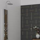 55 in. 6-Jet  Stainless Steel Bamboo Wood Shower Panel System With Adjustable Round Rainfall Showerhead, Handheld Shower & Tub Spout, Self-Cleaning & Jet Massage Feature Load image into Gallery viewer, 55 in. 6-Jet  Stainless Steel Bamboo Wood Shower Panel System With Adjustable Round Rainfall Showerhead, Handheld Shower & Tub Spout, Self-Cleaning & Jet Massage Feature