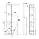 55 in. 8-Jet Stainless Steel Aluminum/Glass Shower Panel Systems With Adjustable Rainfall Showerhead, Round Handheld Shower,LED Temperature Display, Self-Cleaning & Jet Massage Feature Load image into Gallery viewer, 55 in. 8-Jet Stainless Steel Aluminum/Glass Shower Panel Systems With Adjustable Rainfall Showerhead, Round Handheld Shower,LED Temperature Display, Self-Cleaning & Jet Massage Feature