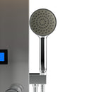 55 in. 8-Jet Stainless Steel Aluminum/Glass Shower Panel Systems With Adjustable Rainfall Showerhead, Round Handheld Shower,LED Temperature Display, Self-Cleaning & Jet Massage Feature Load image into Gallery viewer, 55 in. 8-Jet Stainless Steel Aluminum/Glass Shower Panel Systems With Adjustable Rainfall Showerhead, Round Handheld Shower,LED Temperature Display, Self-Cleaning & Jet Massage Feature